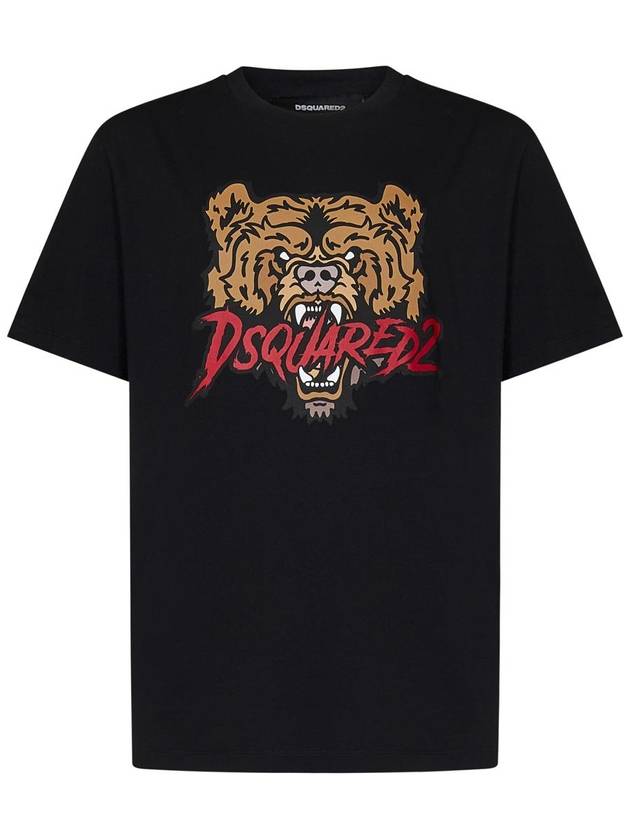 Dsquared2 Bear Black Cool Fit T-Shirt - DSQUARED2 - BALAAN 1