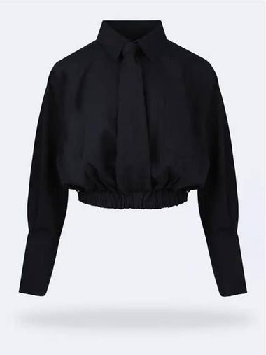 Jacquemus La Chemise Cravat Tie Crop Shirt 223SH011 1075 - JACQUEMUS - BALAAN 1