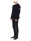 Wappen Patch Crew Neck Cotton Knit Top Black - STONE ISLAND - BALAAN 5