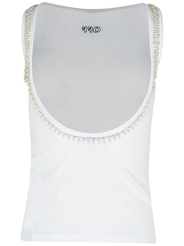 Off-White White Viscose Tank Top - OFF WHITE - BALAAN 3