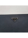 Saffiano triangle logo clutch bag - PRADA - BALAAN 3