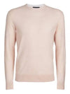 Men's Merino Wool Blend Crewneck Sweater Light Pink - G/FORE - BALAAN 2