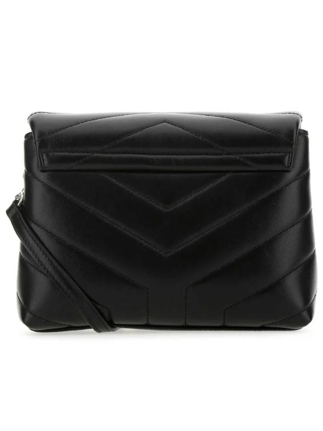 Toy Loulou Strap Shoulder Bag In Quilted Leather Black - SAINT LAURENT - BALAAN 3