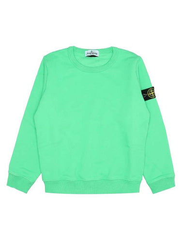 Kids Wappen Patch Crew Neck Sweatshirt Green - STONE ISLAND - BALAAN 1