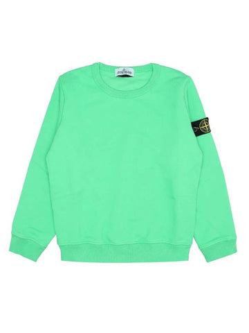 Kids Wappen Patch Crew Neck Sweatshirt Green - STONE ISLAND - BALAAN 1