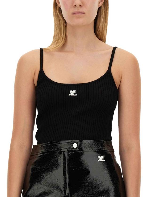 Logo Knit Sleeveless Black - COURREGES - BALAAN 10