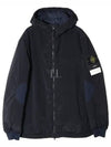 PrimaLoft-TC Nylon Zip Up Hoodie Black - STONE ISLAND - BALAAN 2