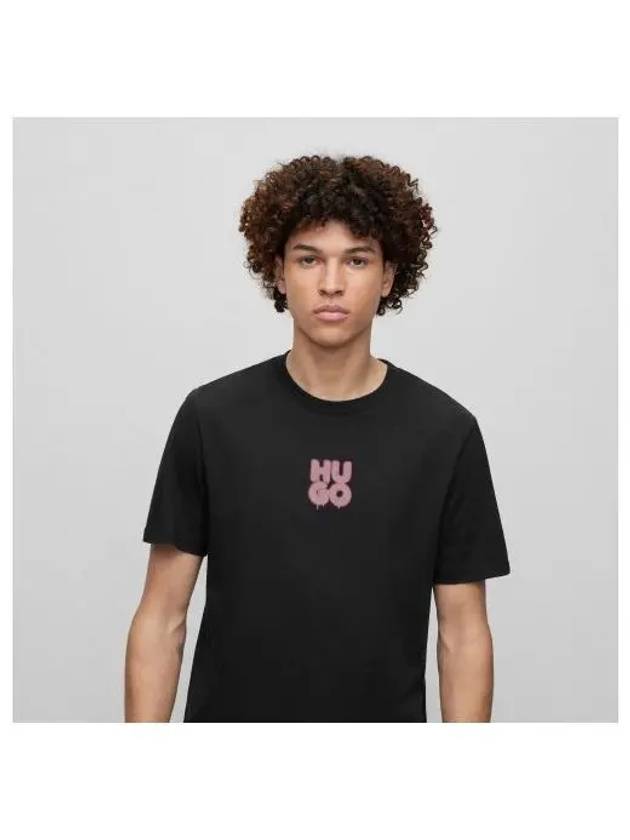 HUGO graffiti logo cotton t shirt 50488904 001 - HUGO BOSS - BALAAN 1