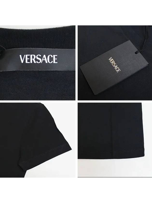 Medusa Print Cotton Short Sleeve T-Shirt Black - VERSACE - BALAAN 7