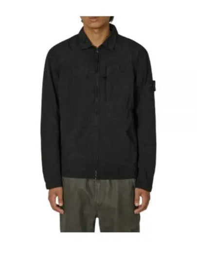 Nylon Metal Econyl Long Sleeve Shirt Black - STONE ISLAND - BALAAN 2