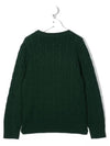 Kids Women s Pony Embroidery Cable Knit 702674 023 - POLO RALPH LAUREN - BALAAN 3