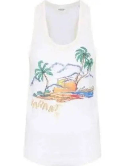 Arielle U-Neck Linen Sleeveless White - ISABEL MARANT - BALAAN 2