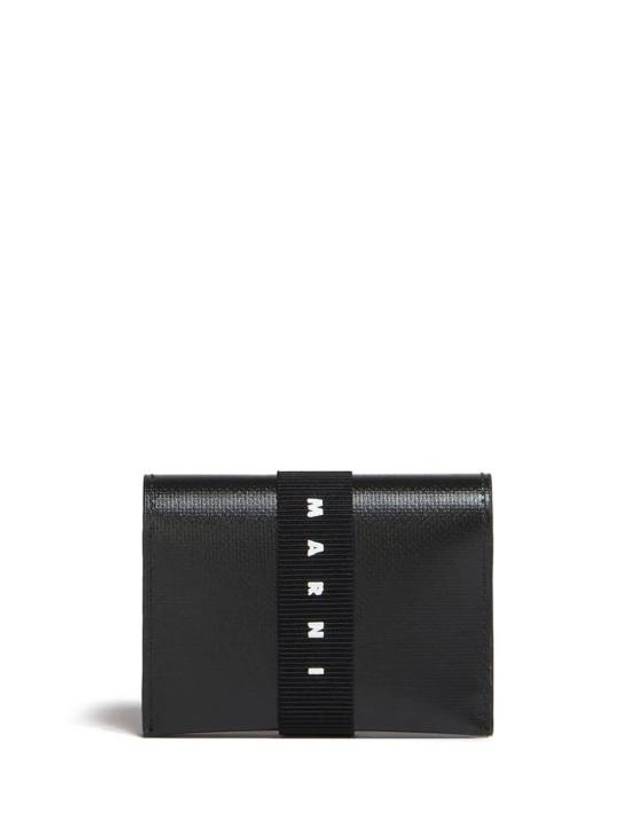 Logo Print Strap Card Wallet Black - MARNI - BALAAN 3