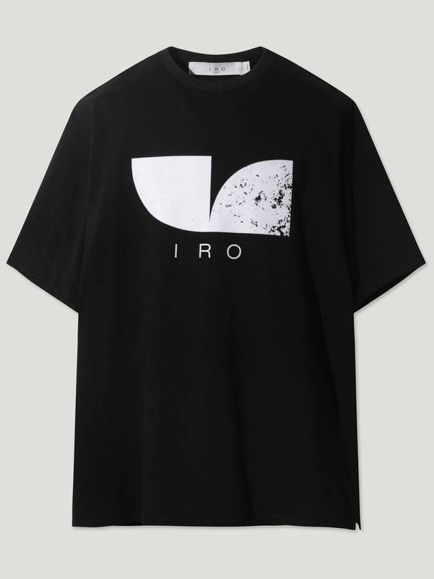 MADELEINE logo semi over cotton T shirt - IRO - BALAAN 21