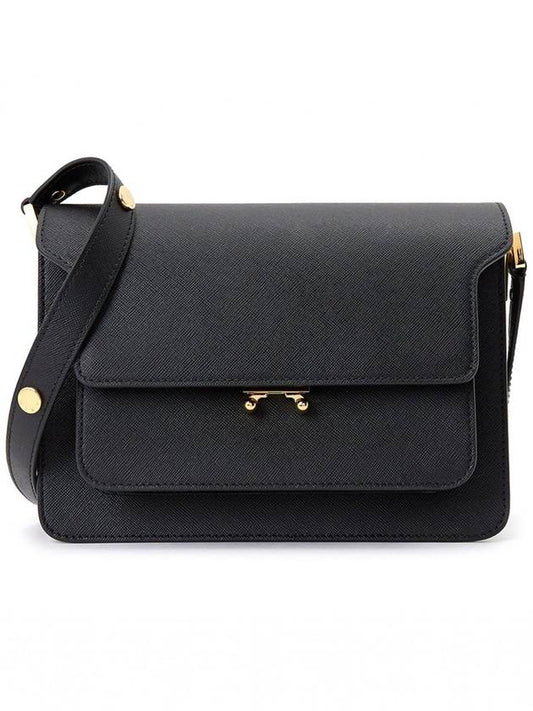 Saffiano Trunk Medium Shoulder Bag Black - MARNI - BALAAN 2