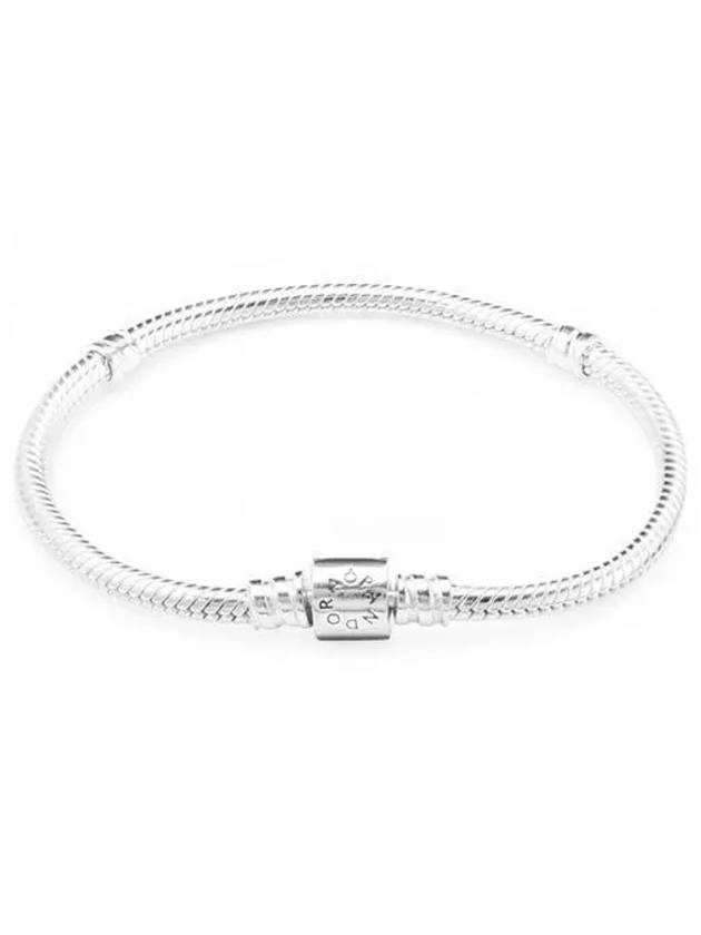 Moments Barrel Clasp Snake Chain Bracelet Silver - PANDORA - BALAAN 2