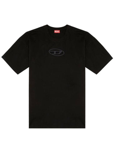 T Boxt OD Logo Cutout Short Sleeve T-Shirt Black - DIESEL - BALAAN 1