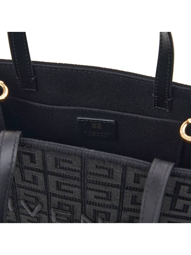 Mini G-Tote Shopping Bag In 4G Embroidery Black - GIVENCHY - BALAAN 10