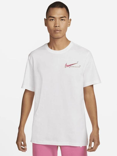 Men's Sportswear Logo Print Cotton Short Sleeve T-Shirt White - NIKE - BALAAN 2