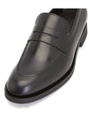 Men's Mocassino Polished Leather Loafers Black - TOD'S - BALAAN.