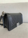 Boy Medium Caviar Cross Bag Ruthenium Metal Black - CHANEL - BALAAN 5