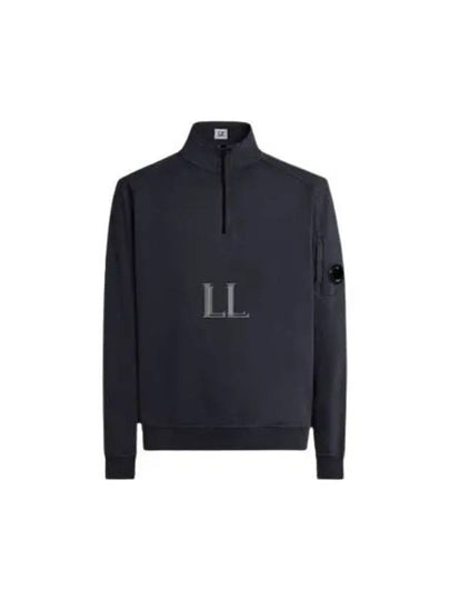 Light Fleece Half Zip-Up Sweatshirt Navy - CP COMPANY - BALAAN 2