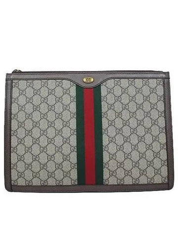 523359 GG Logo PVC Supreme Portfolio Ophidia Clutch - GUCCI - BALAAN 1