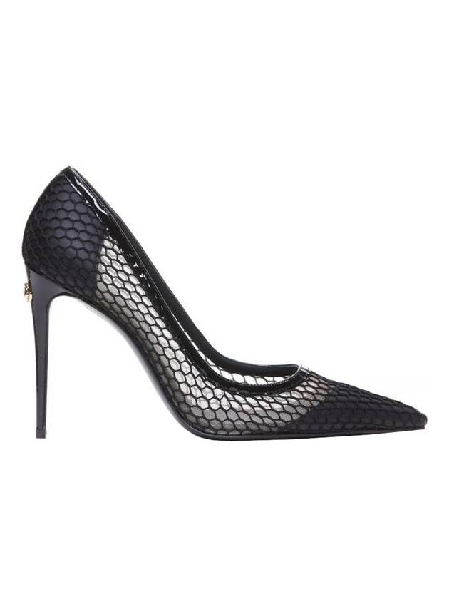 Women's Mesh Patent Leather Pumps Heel Black - DOLCE&GABBANA - BALAAN 1