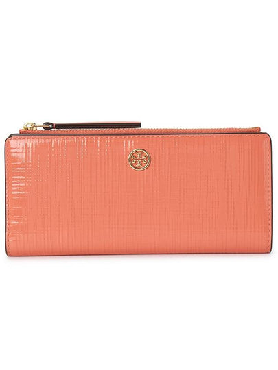 Robinson Zipper Slim Card Wallet Coral - TORY BURCH - BALAAN 2