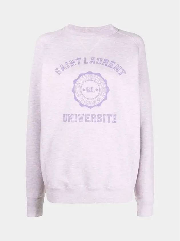 University Logo Sweatshirt Lilac - SAINT LAURENT - BALAAN 2