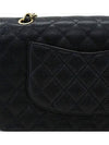 Classic medium flap bag caviar gold champagne shoulder black A01112 - CHANEL - BALAAN 5