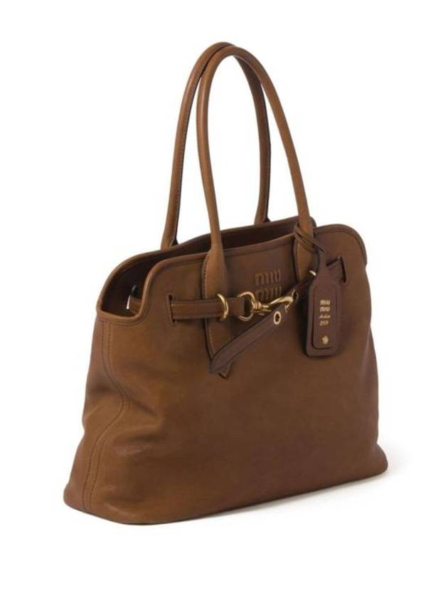 Abventure Nappa Leather Tote Bag Oak - MIU MIU - BALAAN 4