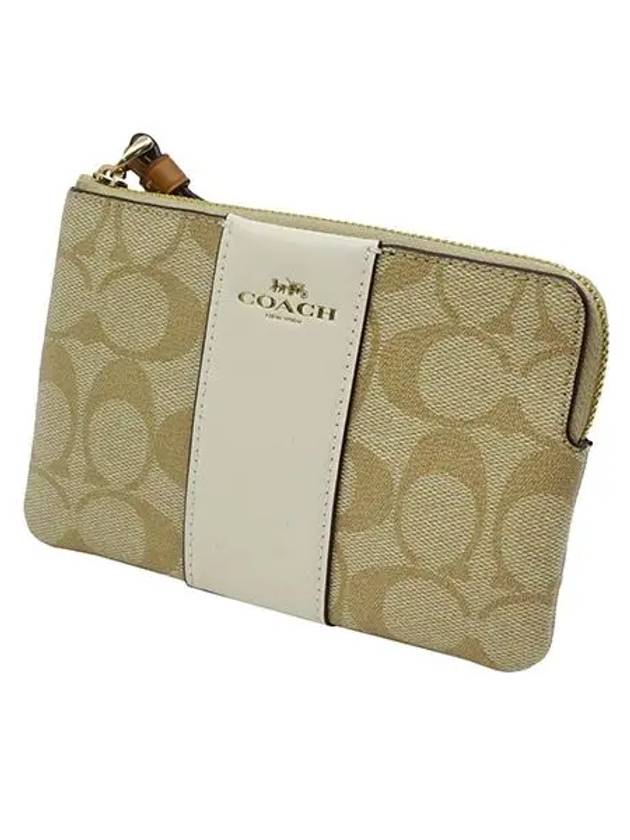 Signature corner zipper wristlet CR945 IMWQJ - COACH - BALAAN 1