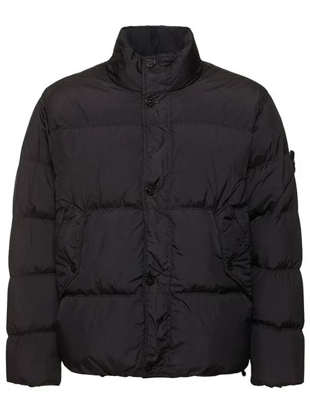 Garment Dyed Crinkle Reps Down Padding Black - STONE ISLAND - BALAAN 2