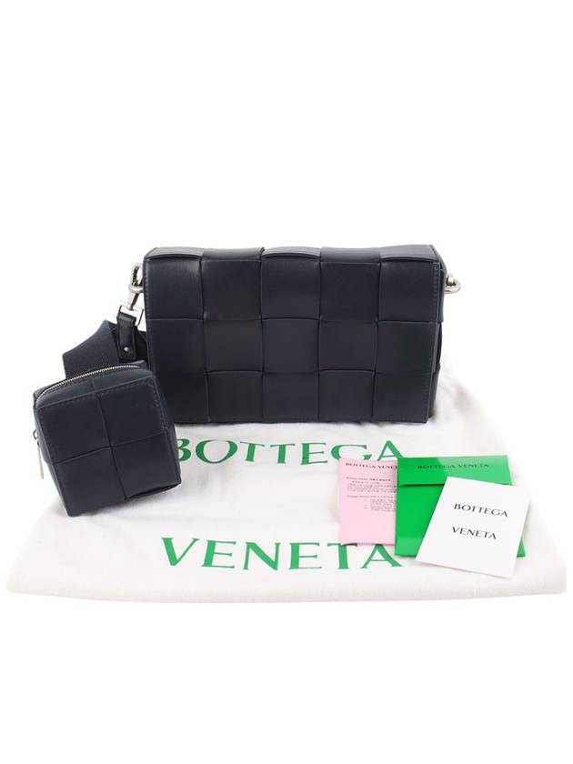 741777 Intrecciato Pouch Cassette Cross Bag Navy 34313 - BOTTEGA VENETA - BALAAN 8