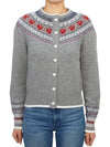 Rose Iceland Fair Isle Intarsia Cardigan FKC596AY1029 - THOM BROWNE - BALAAN 3