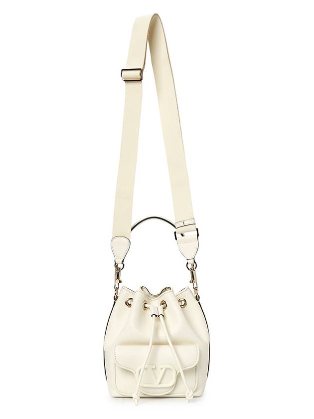 Drawstring Bucket Bag Ivory - VALENTINO - BALAAN 7