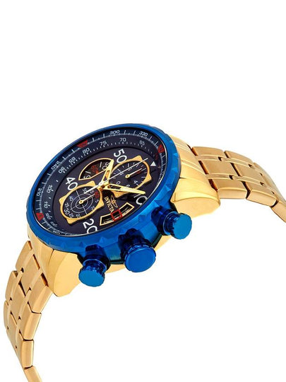 Invicta Aviator Chronograph Blue Dial 18kt Gold-plated Men's Watch 19173 - INVICTA - BALAAN 2