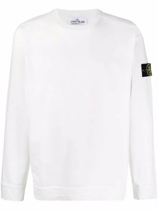 Logo Wappen Patch Sweatshirt White - STONE ISLAND - BALAAN 1