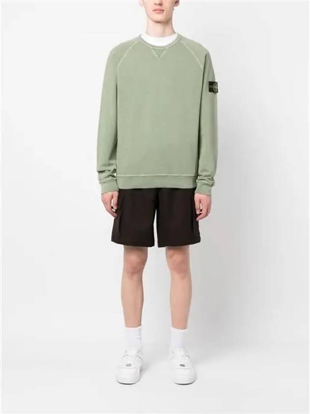 OLD Treatment Wappen Patch Crew Neck Sweatshirt Green - STONE ISLAND - BALAAN 4