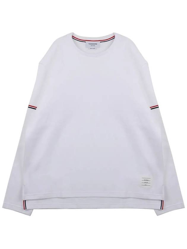 Cotton Rugby Long Sleeve T-Shirt White - THOM BROWNE - BALAAN 2