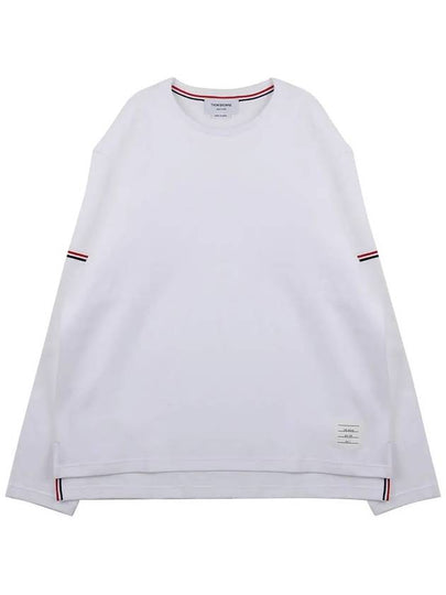 Cotton Rugby Long Sleeve T-Shirt White - THOM BROWNE - BALAAN 2