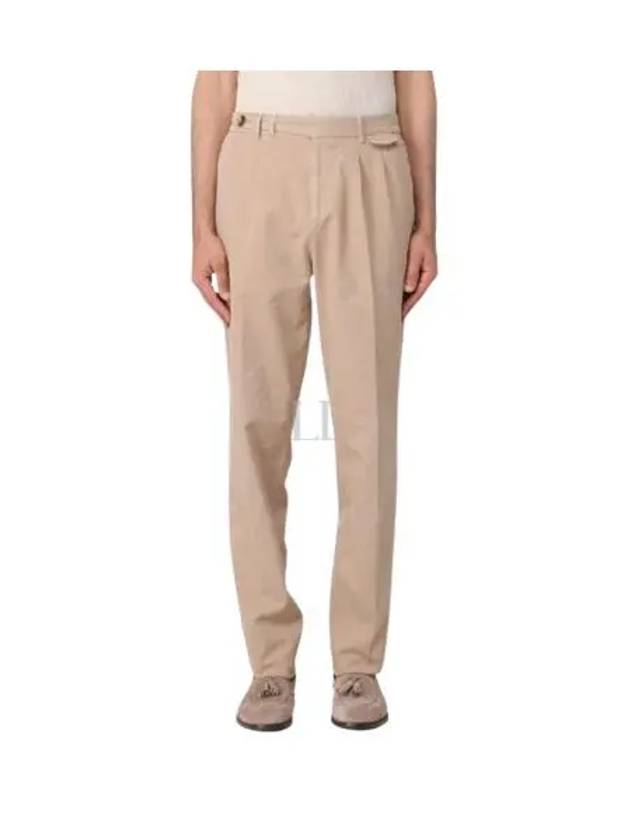 Pleated Detail Chino Straight Pants Beige - BRUNELLO CUCINELLI - BALAAN 2