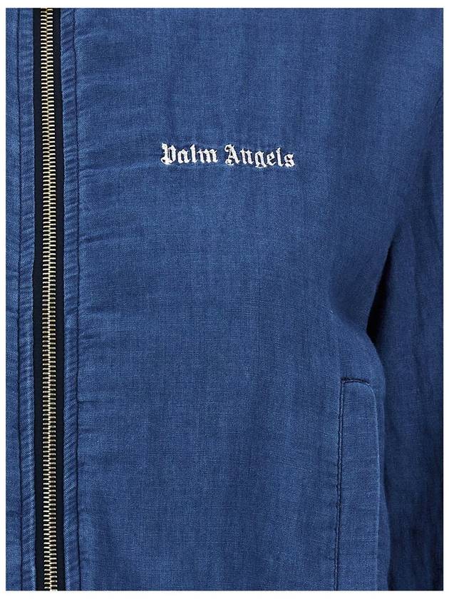 Hooded Sweatshirt PWEA119S24FAB00149034903 Blue - PALM ANGELS - BALAAN 6