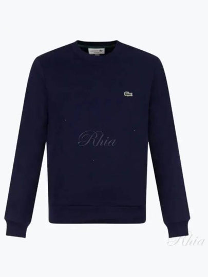 Logo Patch Crewneck Sweatshirt Navy - LACOSTE - BALAAN 2