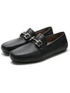 Gancini Ornament Driving Shoes Black - SALVATORE FERRAGAMO - BALAAN 4