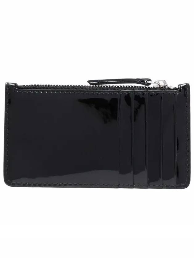 Stitch Varnish Zipper Card Wallet Black - MAISON MARGIELA - BALAAN 4