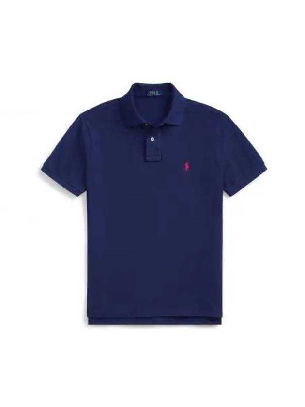 Embroidery Red Pony Short Sleeve Polo Shirt Blue - POLO RALPH LAUREN - BALAAN 2