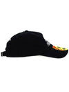 Burning Head Embroidered Logo Ball Cap Black - PALM ANGELS - BALAAN 5