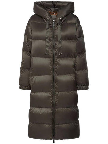 Women's Safe Water Resistant Long Parka Dark Green - MAX MARA - BALAAN 1